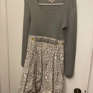 Bubble skirt/Dress for mature ladies (Grey/White)